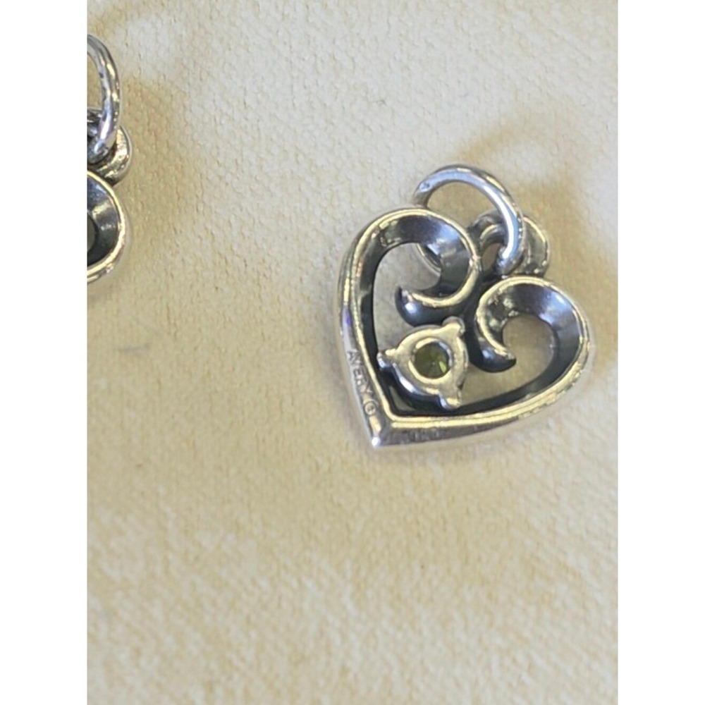 1 James Avery Sterling Heart Charm Pendant with Colored Gemstones - Birthstones - Picture 13 of 13